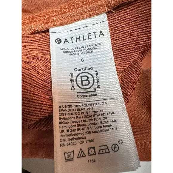 Athleta Echo Shorts Brown Size 8 Hiking Casual Outdoor Stretch Pull-On Women's - Picture 5 of 5